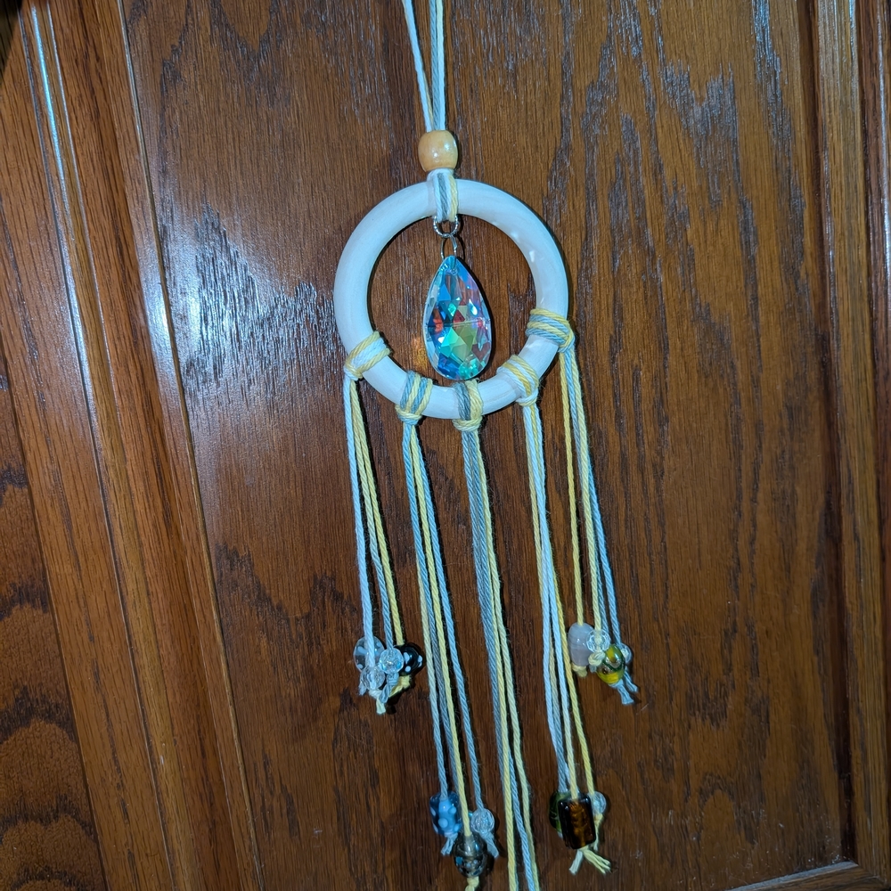 Boho Dreamcatcher with Crystal Pendant